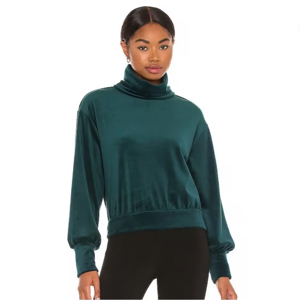 1. State Mock Neck Velvet Sweater 🛍️